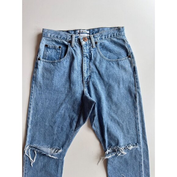 ONE TEASPOON Vintage Medium Rinse Distressed Tapered Drop Crotch Jeans, Size XXS - Picture 2 of 12